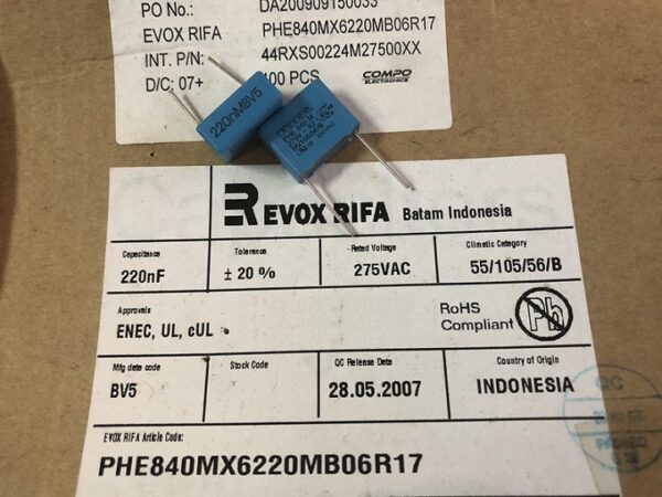 PHE840MX6220MB06R17, Kemet, Stock, Capacitor