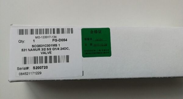 SCG531C001MS, G531C001MS, ASCO, Stock, Solenoid Valve 24DC
