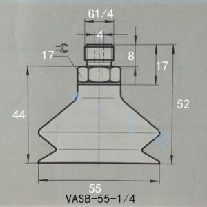 VASB-55-1/4-SI, 158980, Stock, Suction Cup, 1:1 replacement