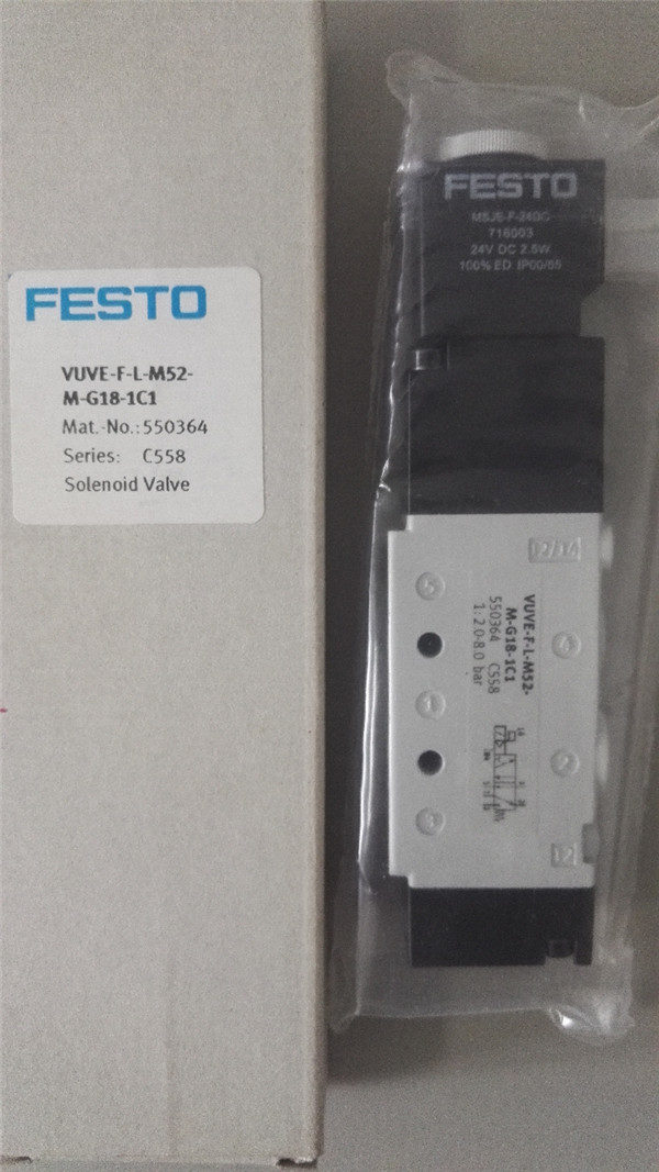 VUVE-F-L-M52-M-G18-1C1, 550364, Festo, Stock, Solenoid Valve