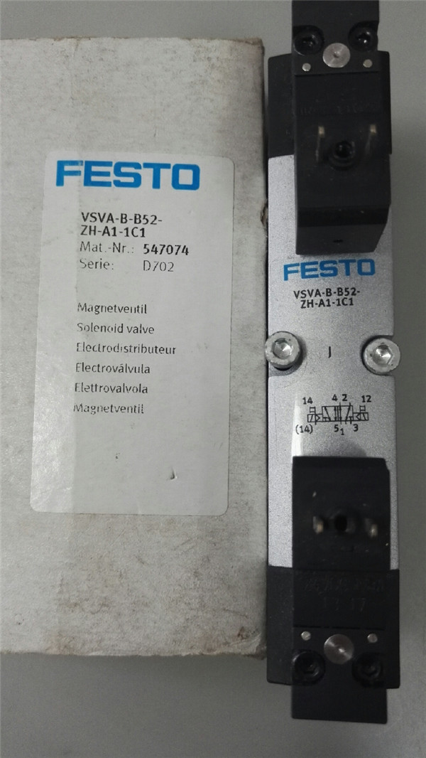 VSVA-B-B52-ZH-A1-1C1, 547074, Festo, Stock, Solenoid Valve