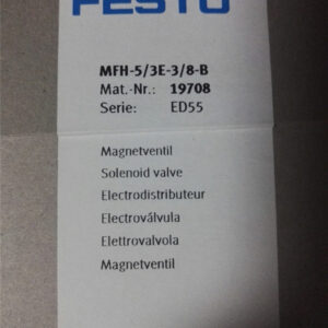 MFH-5/3E-3/8-B, 19708, Festo, Stock, Solenoid Valve