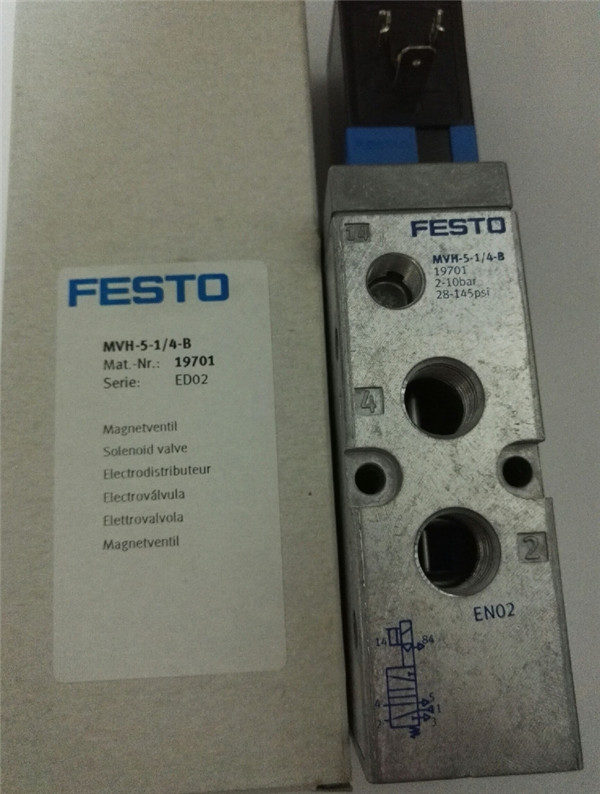 MVH-5-1/4-B, 19701, Festo, Stock, Solenoid Valve