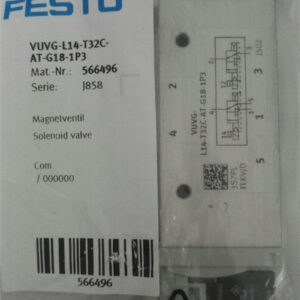 VUVG-L14-T32C-AT-G18-1P3, 566496, Festo, Stock, Solenoid Valve