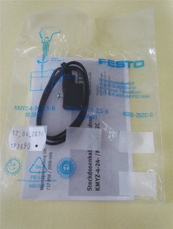 KMYZ-4-24-0,5-B, 193690, Festo, Stock, Plug Socket Switch Cable