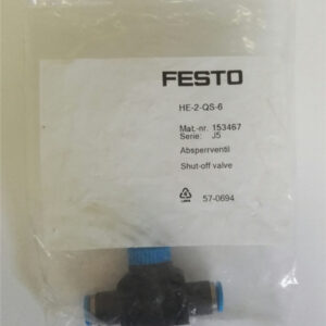 HE-2-QS-6, 153467, Festo, Stock, Shut-Off Valve