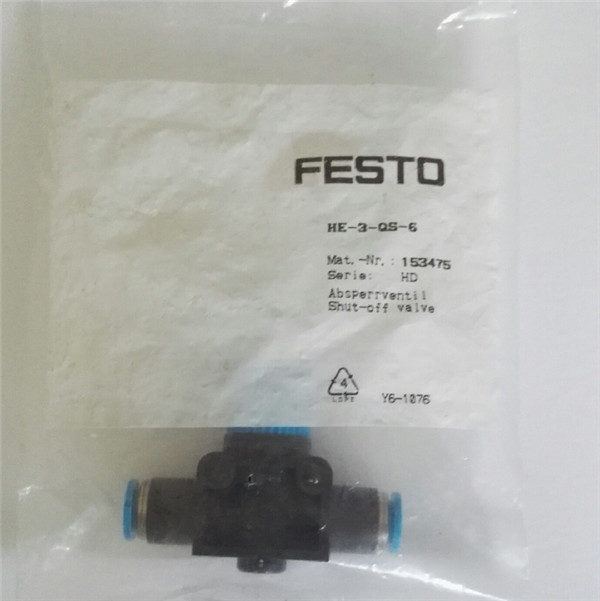 HE-3-QS-6, 153475,  Festo, Stock, Shut-Off Valve