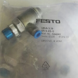 GRLA-3/8-QS-6-RS-D, 534341, Stock Flow Control Valve