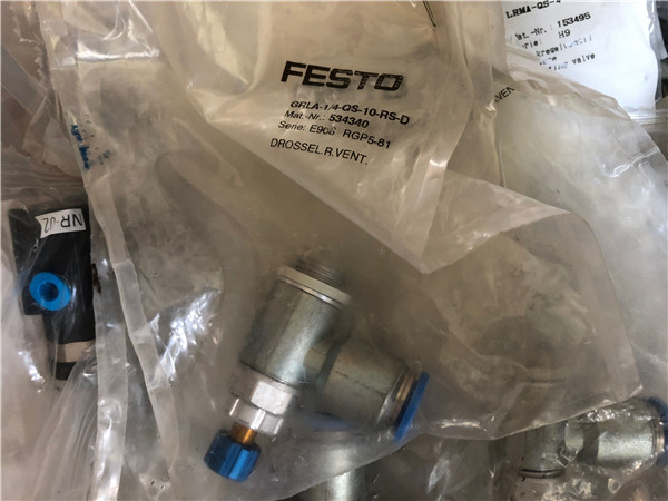 GRLA-1/4-QS-10-RS-D, 534340, Stock Flow Control Valve