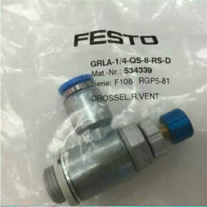 GRLA-1/4-QS-8-RS-D, 534339, Stock Flow Control Valve