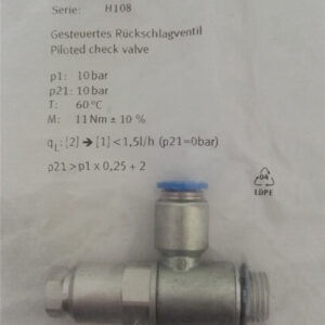 HGL-1/4-QS-8, 530041, Stock Flow Control Valve
