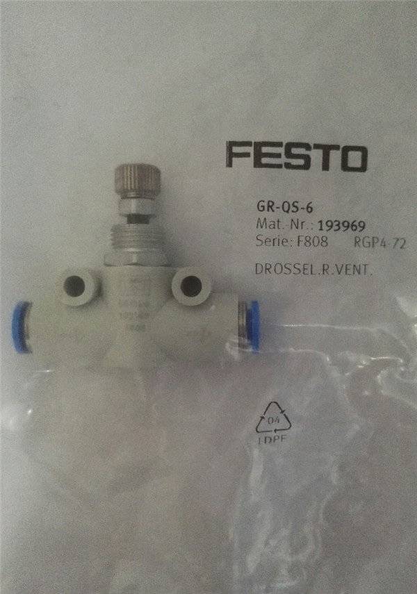 GR-QS-6, 193969, Festo, Stock Flow Control Valve