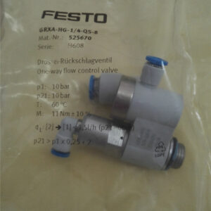 GRXA-HG-1/4-QS-8, 525670, Festo, Stock Flow Control Valve