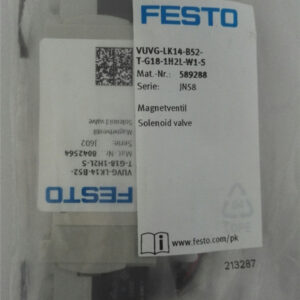 VUVG-LK14-B52-T-G18-1H2L-W1-S, 589288, Festo, Stock, Solenoid Valve