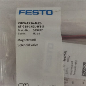 VUVG-LK14-M52-AT-G18-1H2L-W1-S, 589287, Festo, Stock, Solenoid Valve