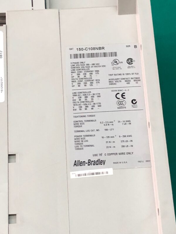 Stock, Allen-Bradley, 150-C108NBR, Refurbished - 图片 5