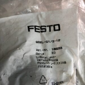 Stock, Festo, QSRL-1/2-12, 186293, Fitting, New