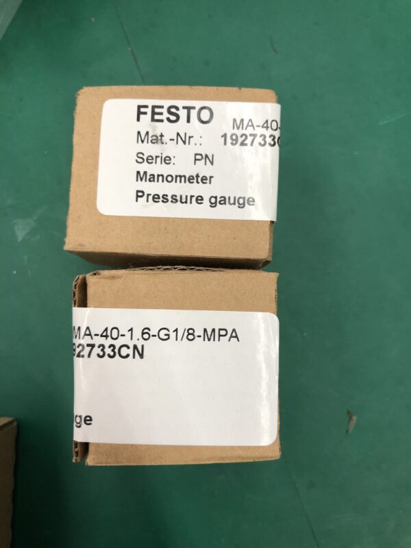 Stock, Festo, MA-40-1.6-G1/8-MPA, 192733CN, Pressure Gauge