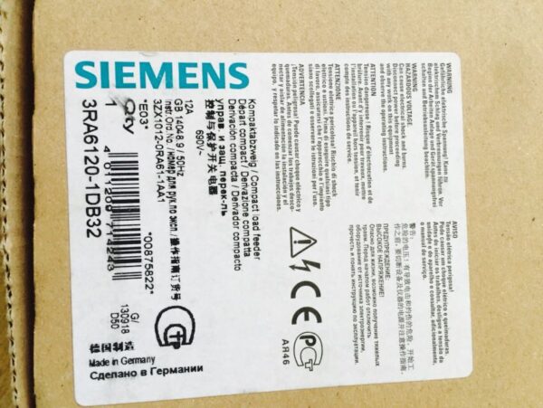 Stock, Siemens, 3RA6120-1DB32,  3ZX1012-0RA61-1AA1, Motor Starter, New - 图片 4
