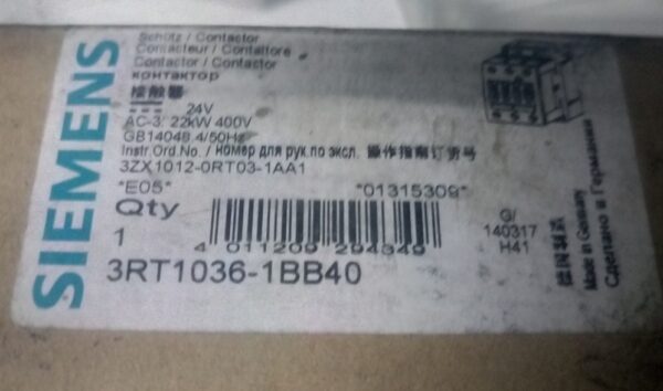 Stock, Siemens,3RT1036-1BB40, Contactor, New - 图片 4