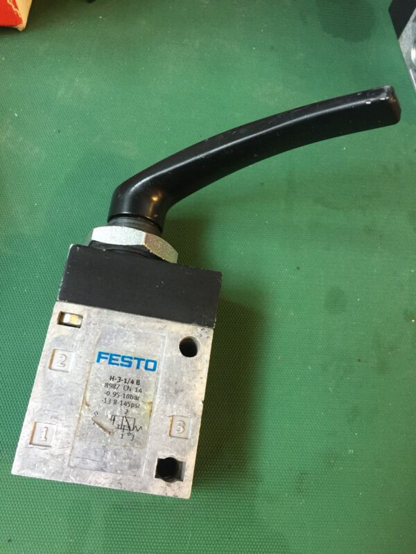 Stock, Festo, H-3-1/4-B, 8987, Hand Lever Valve, Refurbished