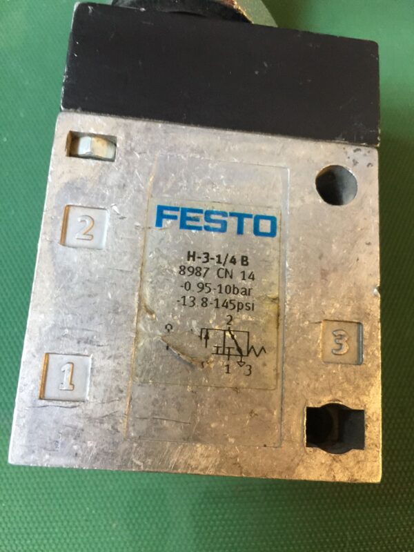 Stock, Festo, H-3-1/4-B, 8987, Hand Lever Valve, Refurbished - 图片 2