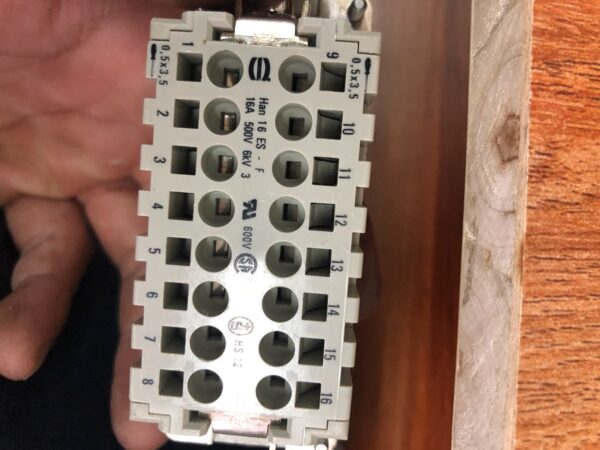 Stock, Harting, HAM 16 ES  16A 500V, Female+Male, Used - 图片 2