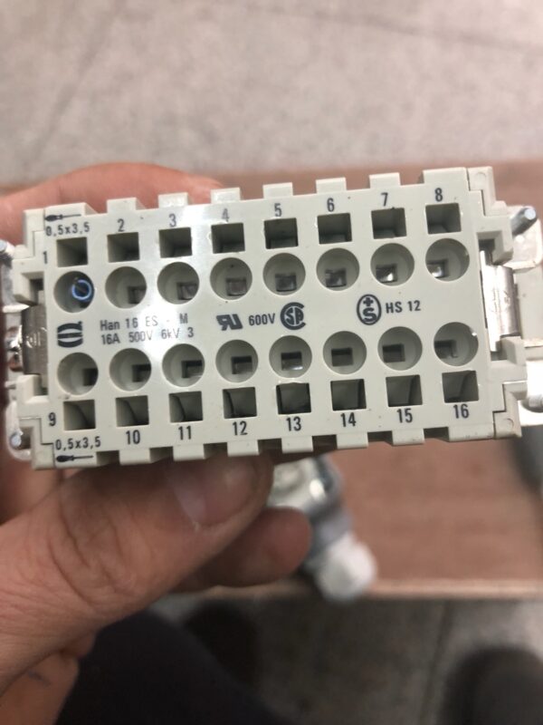 Stock, Harting, HAN 16ES-M, 16A 500V, Female+Male, Used - 图片 3