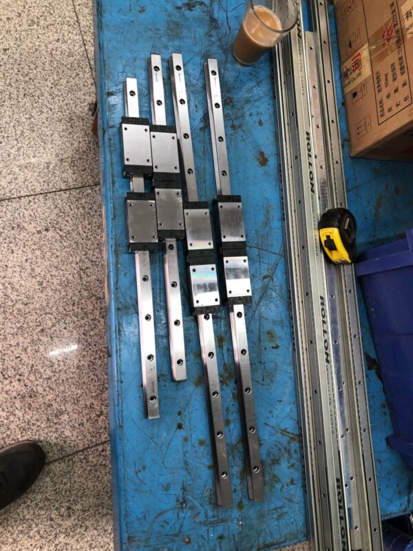 Stock, Rexroth, R162381420, 2pcs block+rail, Used