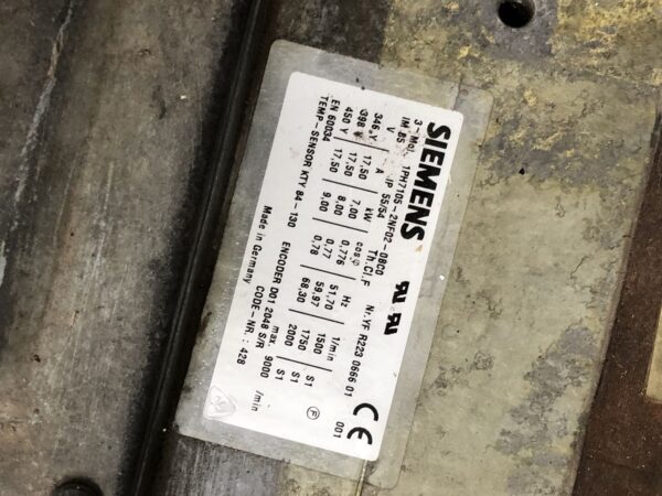 Stock, Siemens, 1PH7105-2NF02-0BC0, Used - 图片 2