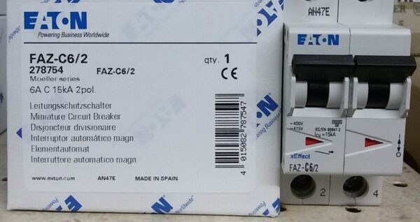 Stock, Eaton, FAZ-C6/2, New