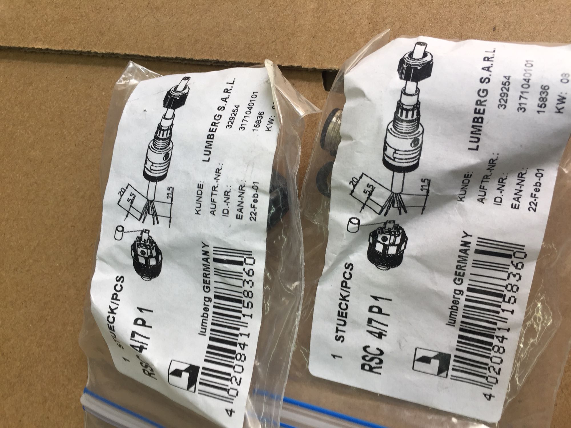 Stock,  Lumberg, RSC 4/7 P1, M12, New - 图片 2