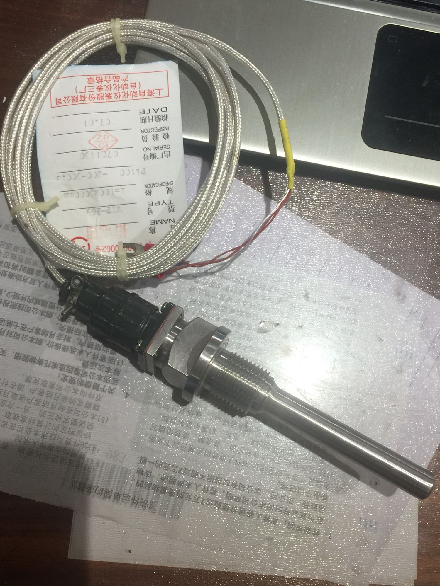 Stock, WZP-269, PT100, 100*3000mm, Cable length=3meter, New