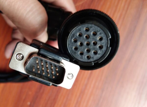 Stock, Servo encoder cable for Xinje DS2-20P4-AS and DS3, 15Pin, Elbow, New