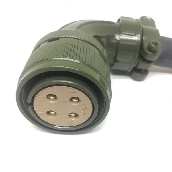 Stock, Mitsubishi, Servo Connector, MR-PWCNS5, 22-22S, 4Pin, Female, Elbow, New - 图片 2