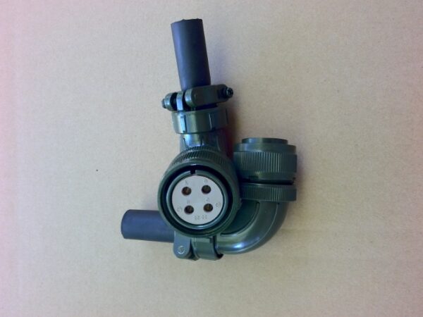 Stock, Mitsubishi, Servo Connector, MR-PWCNS5, 22-22S, 4Pin, Female, Elbow, New