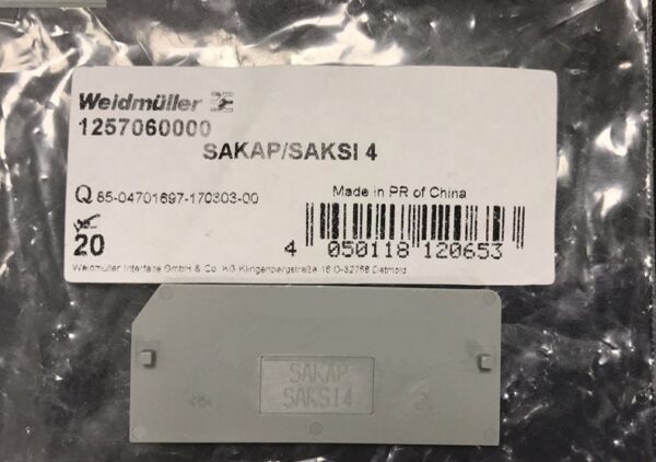 Stock, SAKAP/SAKSI 4, Weidmuller, 1257060000