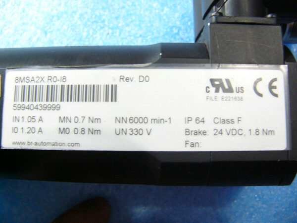 Stock, BR-Automation, 8MSA2X R0-I8 REV.D0, Servo Motor - 图片 2
