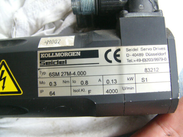 Stock, KOLLMORGEN, 6SM27M-4.000, Used - 图片 3