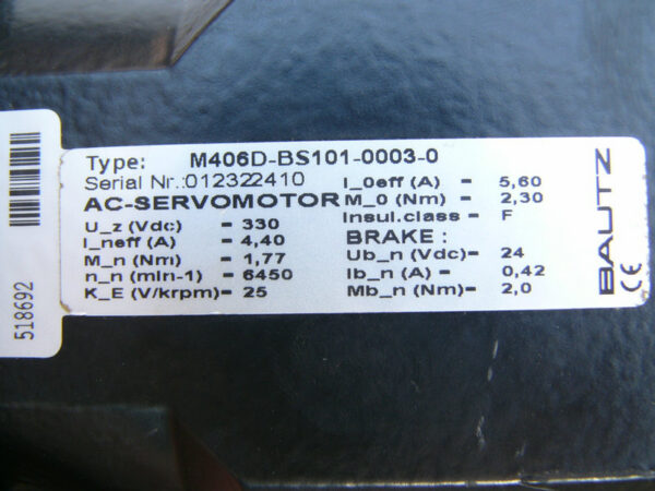 Stock, JETTER, M406D-BS101-0003-0, BAUTZ, Used - 图片 3