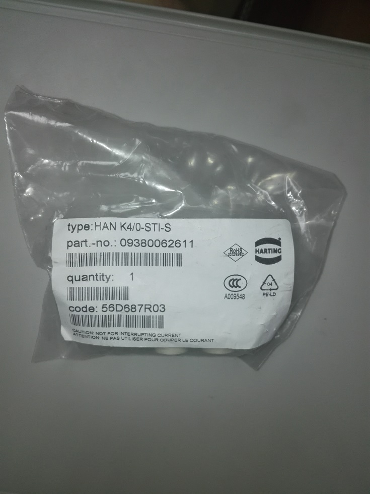 Stock, 09380062611 Harting, HAN K4/0-STI-S K4/0M, New