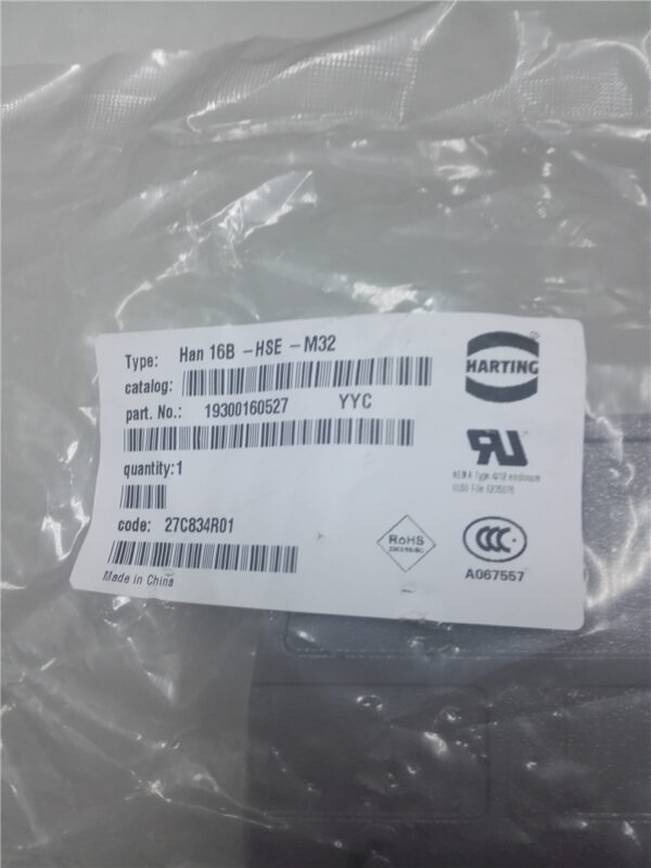 Stock, HARTING Han 16B-HSE-M32, 19300160527, New
