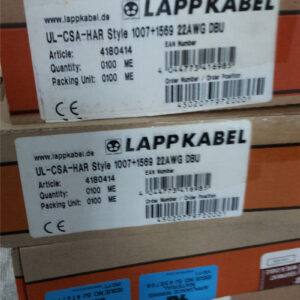 Stock, LAPPKABLE, 4180414, UL-CSA-HAR,1007+1569 22AWG DBU, New