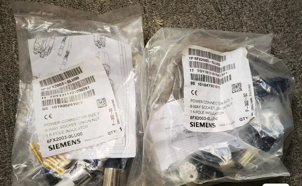 Excess Stock, Siemens M23 Connector, 6Pin, 6FX2003-0LU00, Original