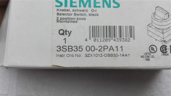 Stock, 3SB3500-2PA11, Siemens, New