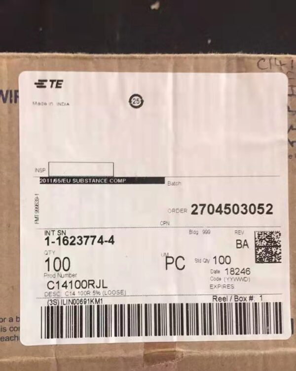 Stock, C14100RJL, Tyco, 1-1623774-4, New - 图片 2