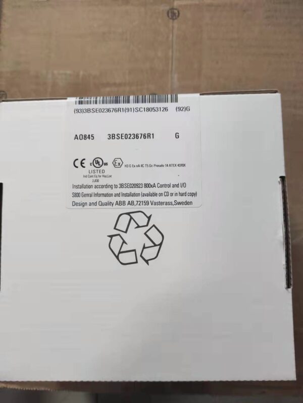 ABB I/O Module, AO845 (3BSE023676R1), New, Excess Stock - 图片 2