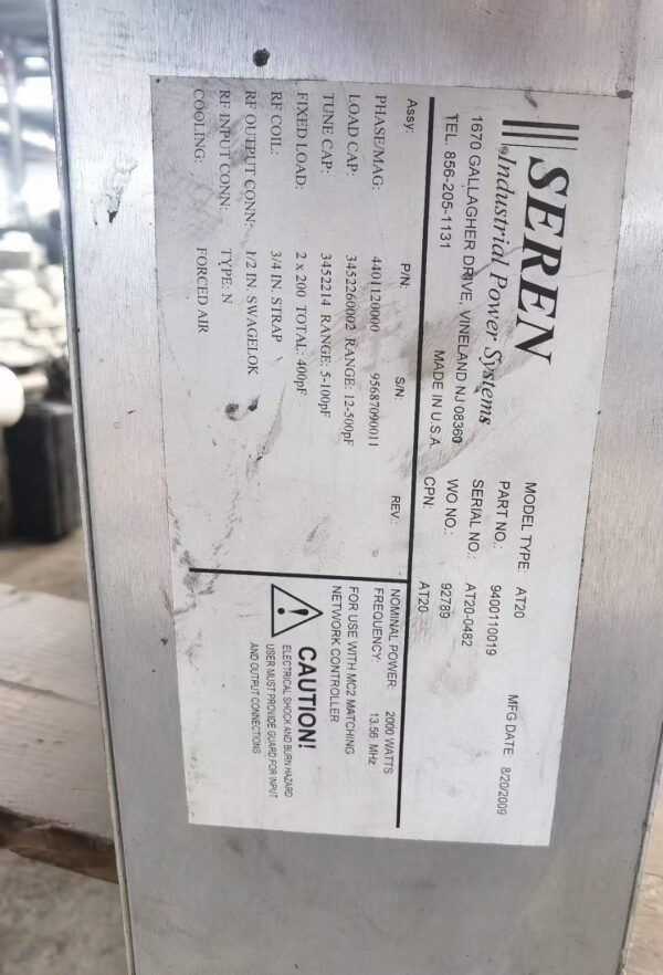 SEREN Industrial Power Systems, AT20, 9400110019, Used