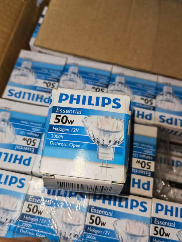 Excess Stock, Philips Lamp Essential GU5.3 50W Halogen 12V 2000h, New