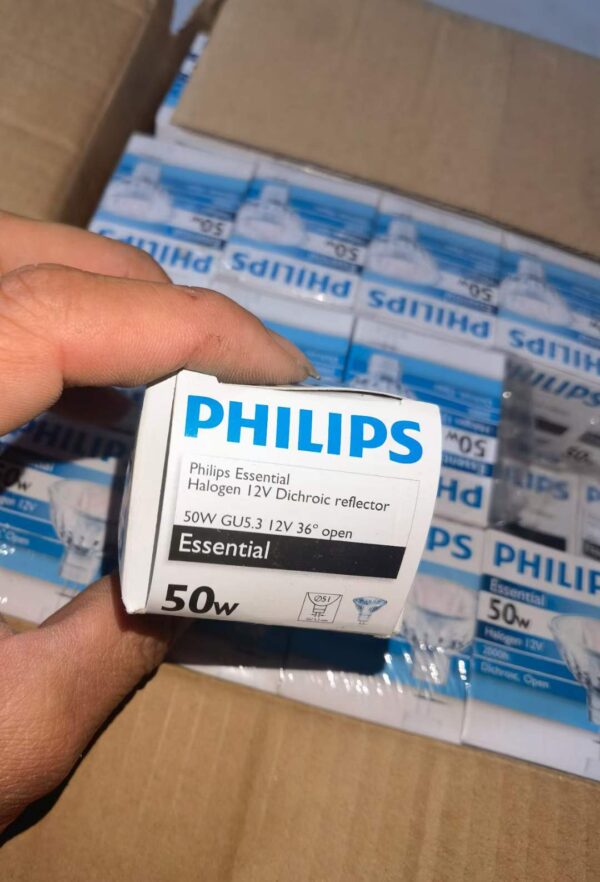 Excess Stock, Philips Lamp Essential GU5.3 50W Halogen 12V 2000h, New - 图片 2